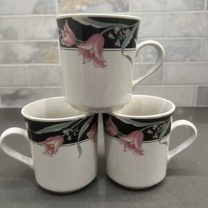 VTG. 1988 Set of 3 China Pearl SERENA Coffee Mugs/Tea Cups.